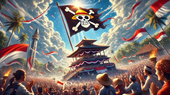 Pengibaran Bendera One Piece dan Ancaman Rakyat Menurunkan Prabowo