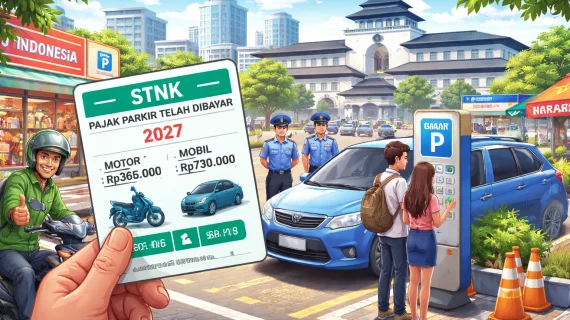 Bayar Parkir Setahun Sekali via STNK Mulai 2027? Viral di Medsos, Ini Fakta dan Potensi Dampaknya di Kota Besar seperti Bandung