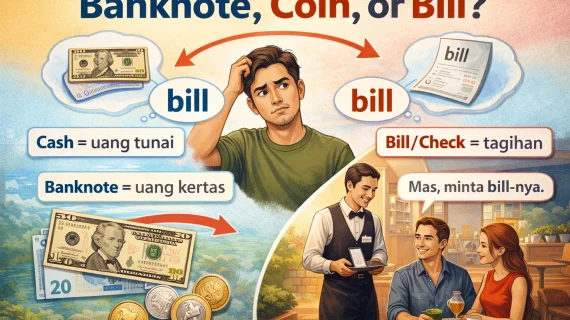 Banknote, Coin, atau Bill? Kenapa “Bill” Bisa Berarti Uang Kertas Sekaligus Tagihan di Kafe